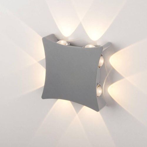 Уличный настенный светодиодный светильник Elektrostandard 1631 Techno LED серый a051824 Уличный настенный светодиодный светильник Elektrostandard 1631 Techno LED серый a051824