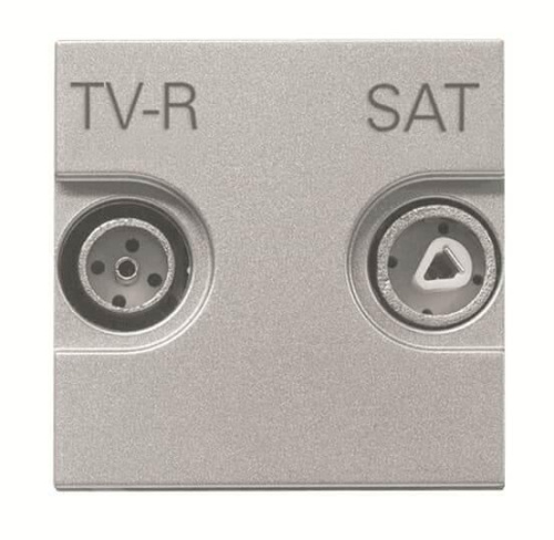 Розетка TV-R-SAT ABB Zenit серебро 2CLA225130N1301