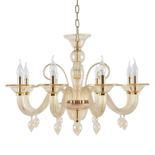Подвесная люстра Crystal Lux Caetano SP-PL8 Amber Подвесная люстра Crystal Lux Caetano SP-PL8 Amber