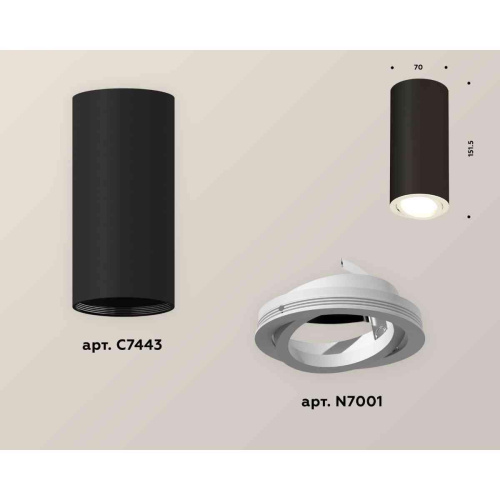 Комплект накладного светильника Ambrella light Techno Spot XS7443001 SBK/SWH черный песок/белый песок (C7443, N7001) Комплект накладного светильника Ambrella light Techno Spot XS7443001 SBK/SWH черный песок/белый песок (C7443, N7001)