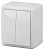 Выключатель двухклавишный ЭРА Эксперт 10AX 250V IP54 11-1404-01 Б0020675