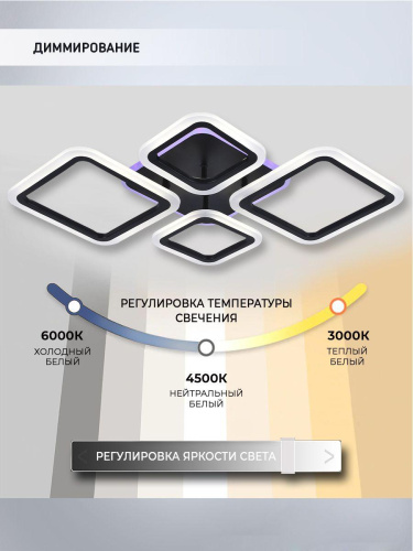 Потолочная светодиодная люстра Seven Fires Makena SF5009/5C-BK-RGB Потолочная светодиодная люстра Seven Fires Makena SF5009/5C-BK-RGB