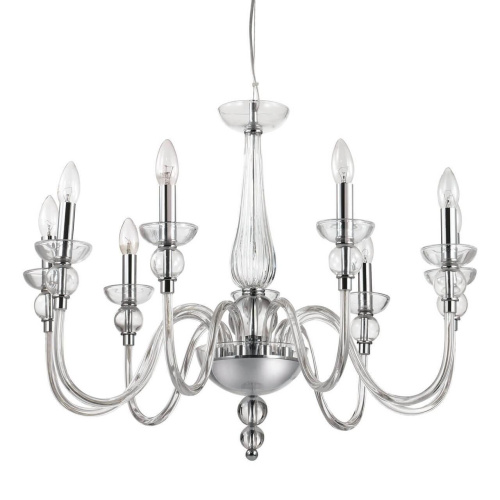 Подвесная люстра Ideal Lux Doge SP9 Trasparente 044453 Подвесная люстра Ideal Lux Doge SP9 Trasparente 044453