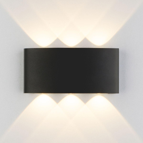 Уличный настенный светодиодный светильник Elektrostandard 1551 Techno Led черный a049671 Уличный настенный светодиодный светильник Elektrostandard 1551 Techno Led черный a049671