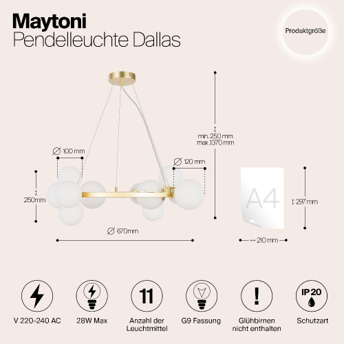 Подвесной светильник Maytoni MOD545PL-11BS Подвесной светильник Maytoni MOD545PL-11BS
