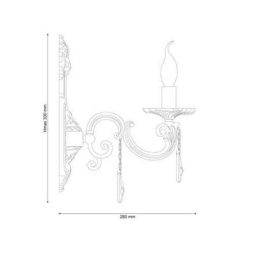 Бра Lucia Tucci Napoli W148.1 White Antique Бра Lucia Tucci Napoli W148.1 White Antique