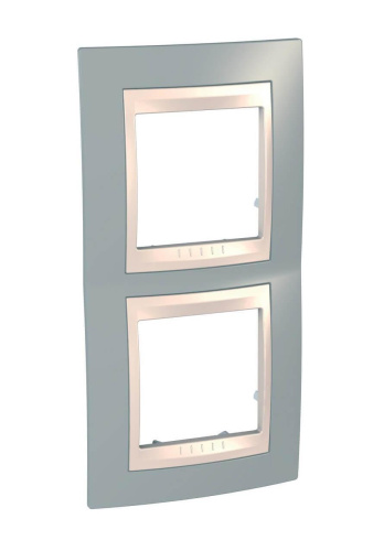 Рамка 2-постовая вертикальная Schneider Electric Unica Хамелеон MGU6.004V.565 Рамка 2-постовая вертикальная Schneider Electric Unica Хамелеон MGU6.004V.565