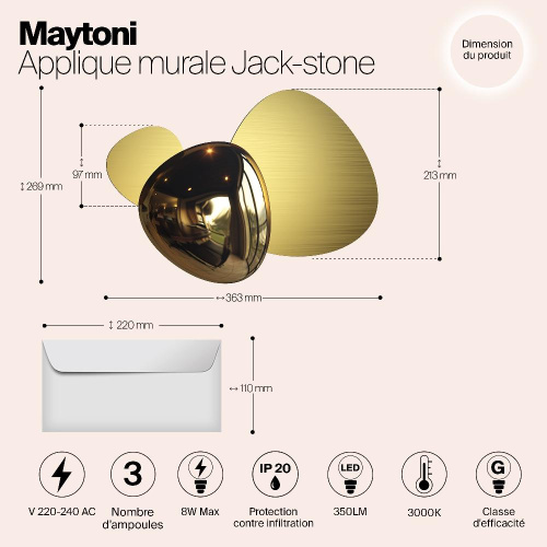 Настенный светильник (бра) Maytoni MOD314WL-L8G3K Настенный светильник (бра) Maytoni MOD314WL-L8G3K