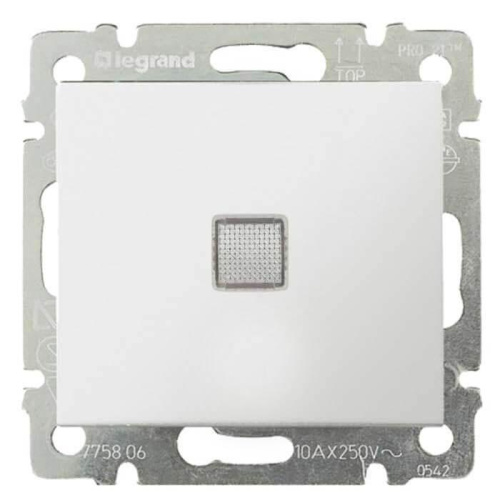 Переключатель одноклавишный на 2 направления Legrand Valena 16A 250V с подсветкой белый 774203 Переключатель одноклавишный на 2 направления Legrand Valena 16A 250V с подсветкой белый 774203