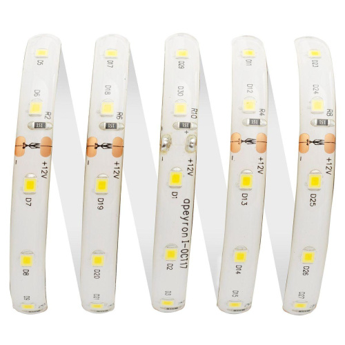 Светодиодная влагозащищенная лента Apeyron 4,8W/m 60LED/m 3528SMD теплый белый 2,5M 10-132 Светодиодная влагозащищенная лента Apeyron 4,8W/m 60LED/m 3528SMD теплый белый 2,5M 10-132