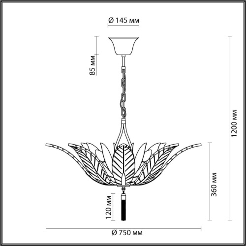 Подвесная люстра Odeon Light Floweri 4838/8 Подвесная люстра Odeon Light Floweri 4838/8