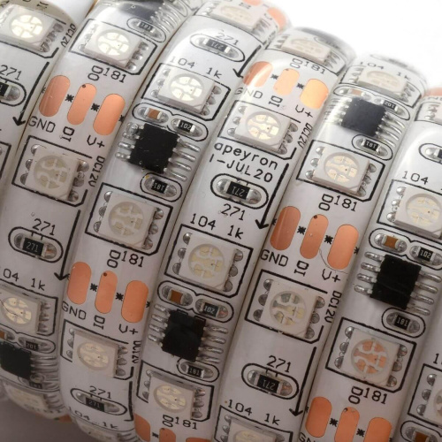 Светодиодная влагозащищенная лента Apeyron 14,4W/m 60Led/m 5050SMD разноцветная 5M 85ЦЛ Светодиодная влагозащищенная лента Apeyron 14,4W/m 60Led/m 5050SMD разноцветная 5M 85ЦЛ