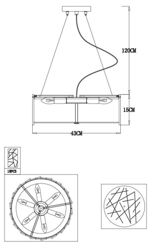 Подвесной светильник Arte Lamp Galatea A1222SP-6CC Подвесной светильник Arte Lamp Galatea A1222SP-6CC