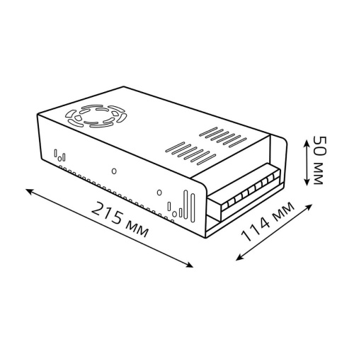 Блок питания Gauss Led Strip PS 12V 400W IP20 40A 202003400 Блок питания Gauss Led Strip PS 12V 400W IP20 40A 202003400