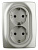 Розетка ЭРА 12 2x2P E Schuko со шторками 16A 250V 12-2108-15 Б0036451