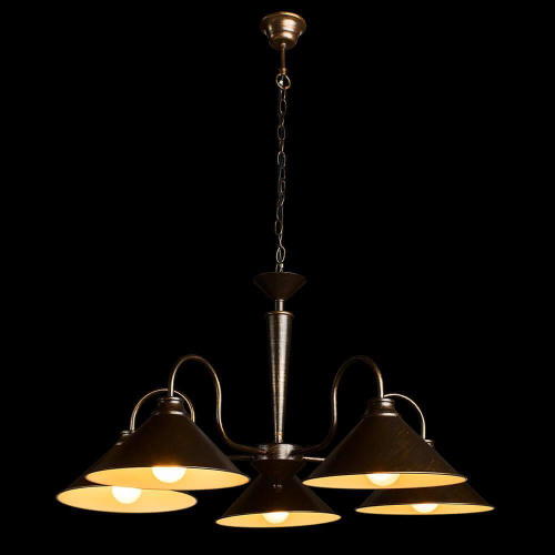 Подвесная люстра Arte Lamp Cone A9330LM-5BR Подвесная люстра Arte Lamp Cone A9330LM-5BR