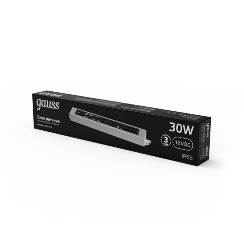 Блок питания Gauss 12V 30W IP66 4A 202023030 Блок питания Gauss 12V 30W IP66 4A 202023030