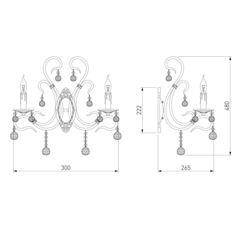 Бра Eurosvet 12505/2 античная бронза Strotskis Бра Eurosvet 12505/2 античная бронза Strotskis