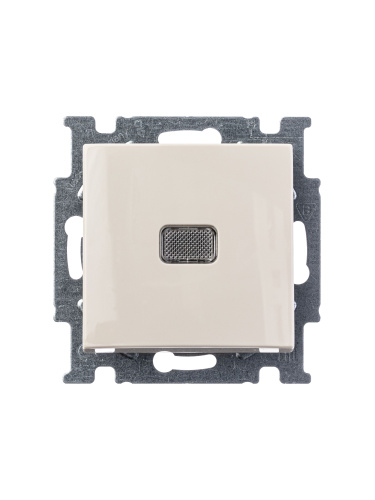Выключатель одноклавишный ABB Basic55 10A 250V с подсветкой слоновая кость 2CKA001012A2156