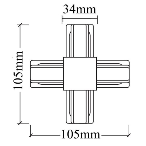 Коннектор X-образный Crystal Lux CLT 0.211 09 WH Коннектор X-образный Crystal Lux CLT 0.211 09 WH