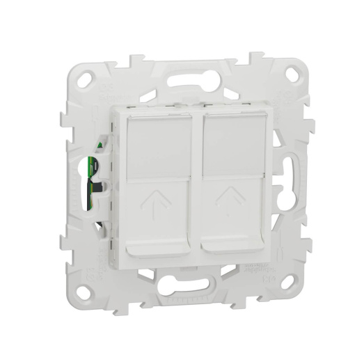 Розетка компьютерная RJ45X2 Schneider Electric Unica New Cat. 5e UTP NU542018 Розетка компьютерная RJ45X2 Schneider Electric Unica New Cat. 5e UTP NU542018