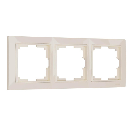 Рамка на 3 поста Werkel Snabb basic слоновая кость W0032003 4690389161391 Рамка на 3 поста Werkel Snabb basic слоновая кость W0032003 4690389161391