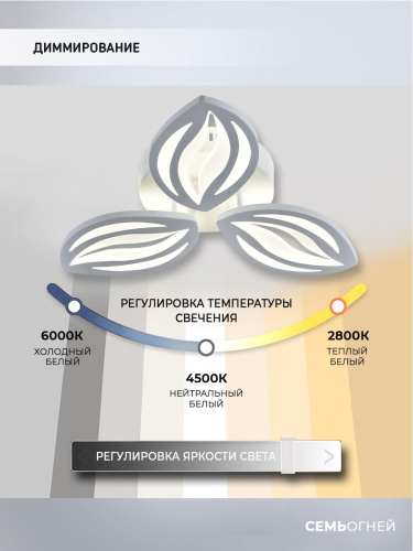 Потолочная светодиодная люстра Seven Fires Arain SF5044/3C-WT Потолочная светодиодная люстра Seven Fires Arain SF5044/3C-WT