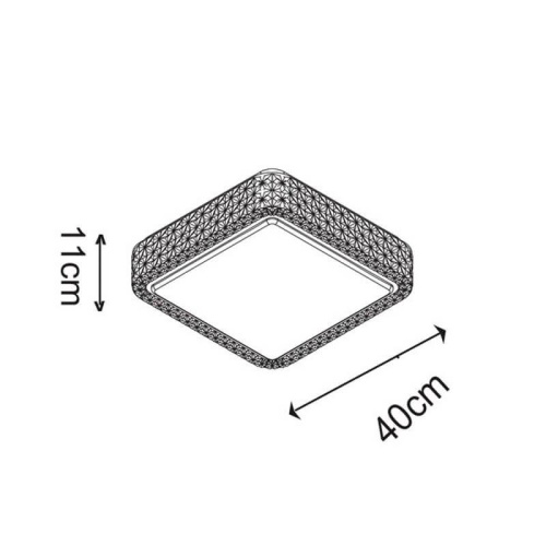 Потолочная светодиодная люстра Zumaline Moa CL15068SQ-D40 Потолочная светодиодная люстра Zumaline Moa CL15068SQ-D40