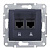 Розетка компьютерная 2хRJ45 Schneider Electric Sedna UTP SDN4400170