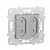 Розетка двойная Schneider Electric Unica New б/з со шторками NU503130