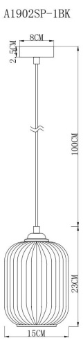 Подвесной светильник Arte Lamp Arwen A1902SP-1BK Подвесной светильник Arte Lamp Arwen A1902SP-1BK