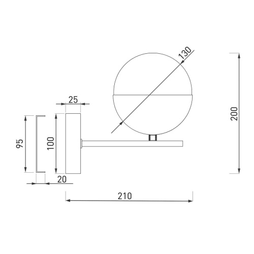 Бра Eurosvet Nuvola 70129/1 хром Бра Eurosvet Nuvola 70129/1 хром