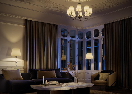 Торшер Maytoni Riverside MOD018FL-01CH Торшер Maytoni Riverside MOD018FL-01CH