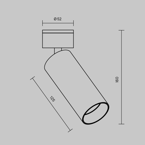 Потолочный светильник Technical C055CL-L12W2.7K-W-BS