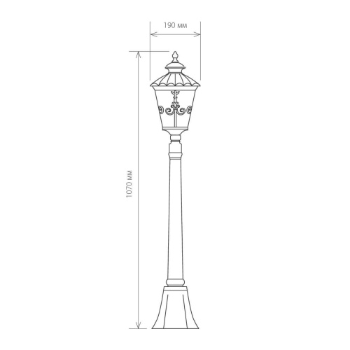 Уличный светильник Elektrostandard Diadema F GLYF-8046F черное золото a030677 Уличный светильник Elektrostandard Diadema F GLYF-8046F черное золото a030677