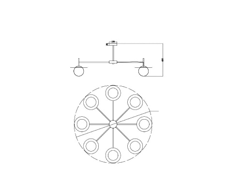 Потолочная люстра Freya Camelia FR5202PL-08BS Потолочная люстра Freya Camelia FR5202PL-08BS