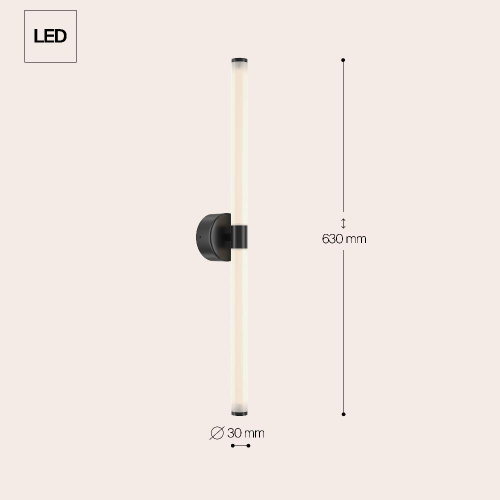 Подсветка для зеркал Maytoni Axis MOD106WL-L16B3K Подсветка для зеркал Maytoni Axis MOD106WL-L16B3K