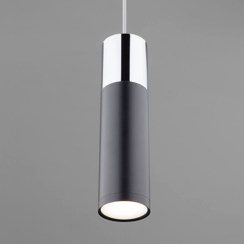 Подвесной светильник Eurosvet 50135/1 LED хром/черный Подвесной светильник Eurosvet 50135/1 LED хром/черный