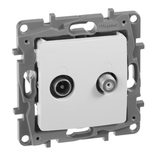 Розетка TV-SAT Legrand Etika белая 672257 Розетка TV-SAT Legrand Etika белая 672257