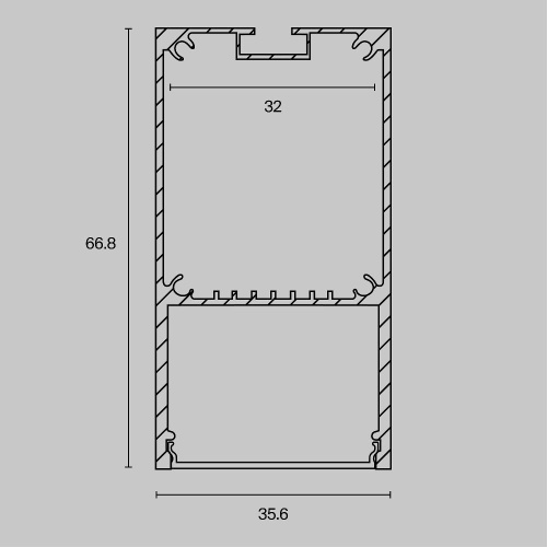 Комплектующие к светодиодной ленте Led Strip ALM-3566-S-2M Комплектующие к светодиодной ленте Led Strip ALM-3566-S-2M