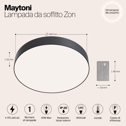 Потолочный светодиодный светильник Maytoni Zon C032CL-L48B4K Потолочный светодиодный светильник Maytoni Zon C032CL-L48B4K