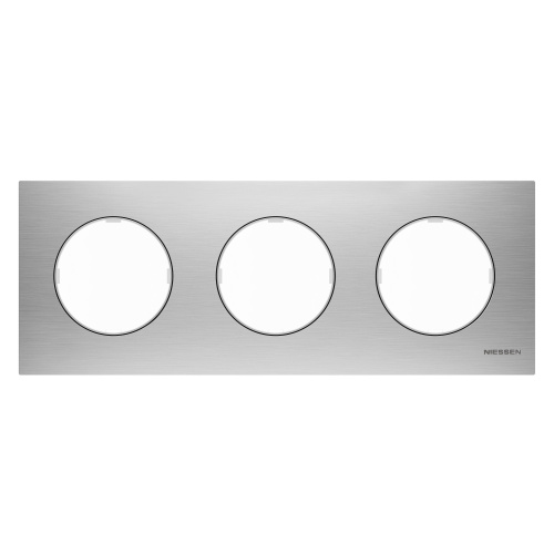 Рамка 3-постовая ABB Sky Moon нержавеющая сталь 2CLA867300A4001