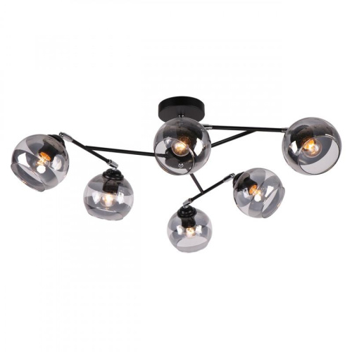 Потолочная люстра IMEX MD.9460-6-S BK+CH Потолочная люстра IMEX MD.9460-6-S BK+CH