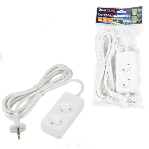 Удлинитель Uniel Ultra 2гн х 3м б/з S-CU2-3 White UL-00009977 Удлинитель Uniel Ultra 2гн х 3м б/з S-CU2-3 White UL-00009977